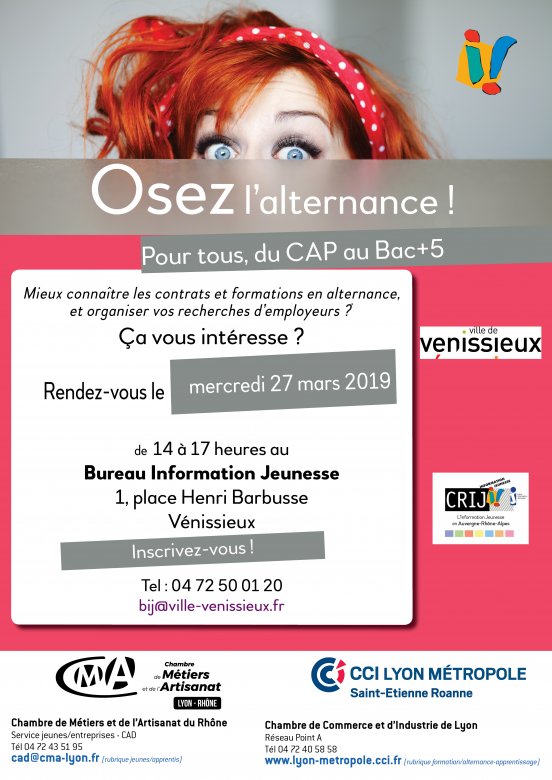 Osez l'alternance, à Vénissieux  Info Jeunes Lyon